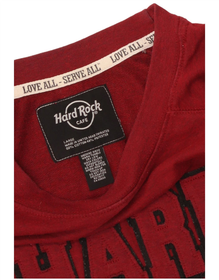 HARD ROCK CAFE Felpa con grafica Praga da donna UK 16 Large Rossa