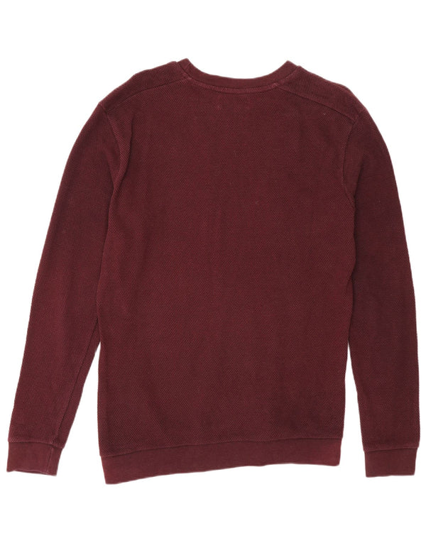 Felpa Zara da uomo in cotone bordeaux medio