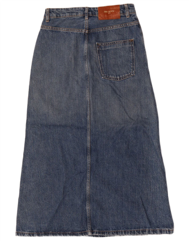 Gonna di jeans Zara da donna piccola W26 in cotone blu