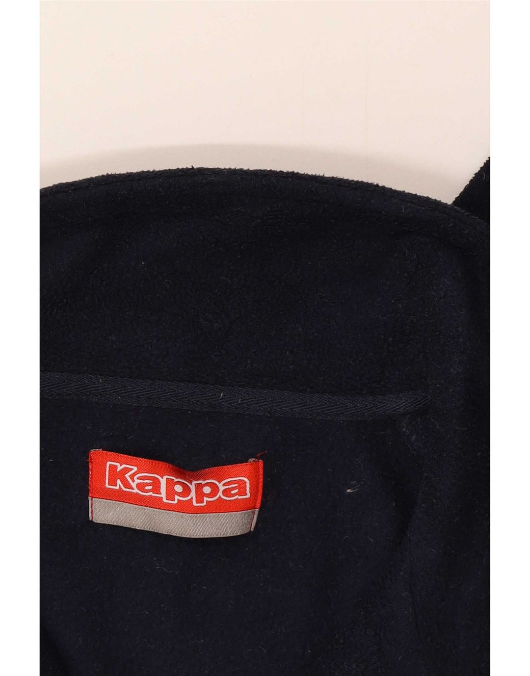 Maglione in pile Kappa da uomo con zip e collo grande blu navy