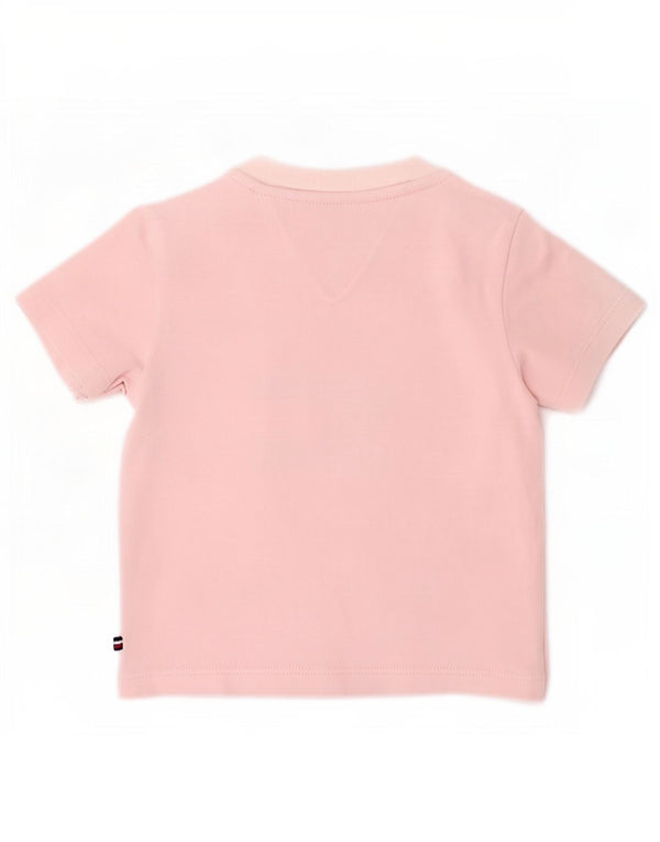 Maglietta grafica per bambina Tommy Hilfiger Top 0-3 mesi in cotone rosa