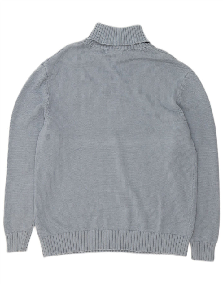 Maglione maglione collo alto da uomo Zara grande blu
