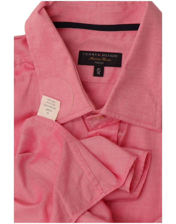 Camicia da uomo Tommy Hilfiger taglia 41 16 grande cotone rosa