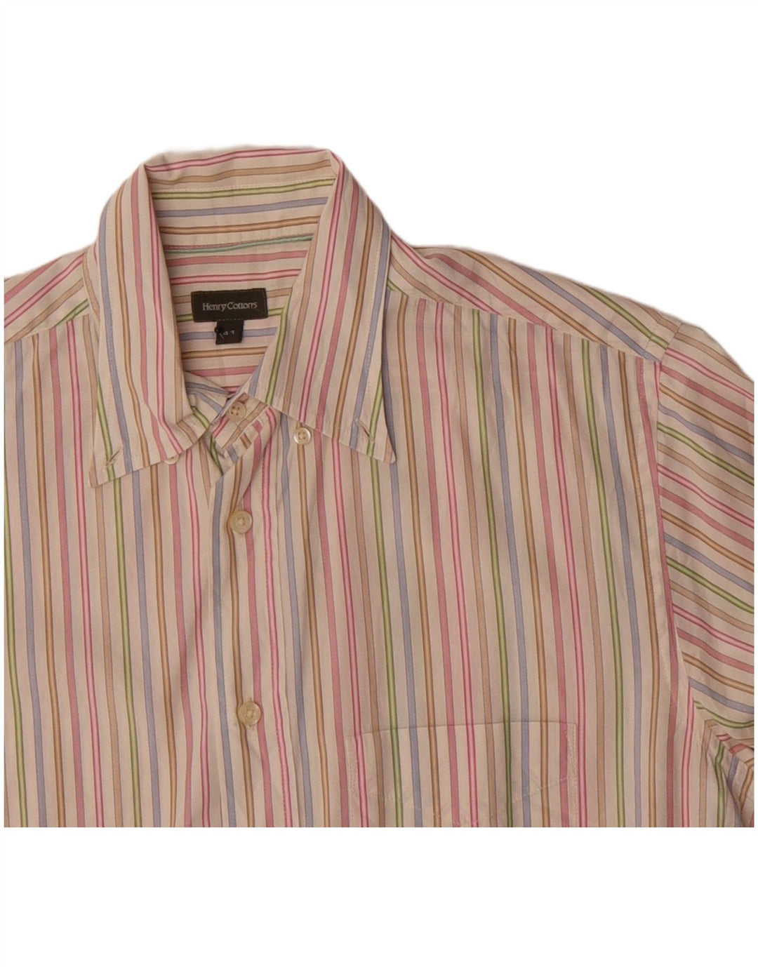 Camicia da uomo Henry Cottons taglia 41 Cotone a righe multicolore medio