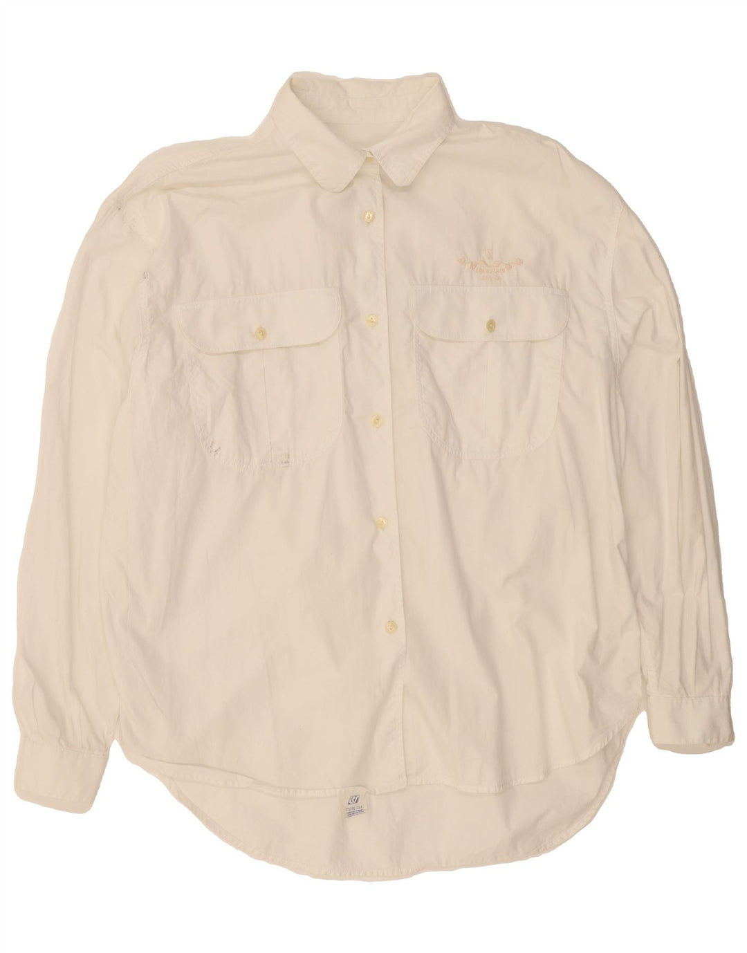 TRUSSARDI JEANS Mens Shirt XL White Cotton Vintage Trussardi Jeans and Second-Hand Trussardi Jeans from Messina Hembry 
