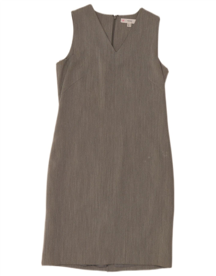 Abito tubino senza maniche da donna UK 8 Small Grey Cupro