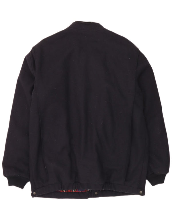 Cappotto giacca a vento da uomo Wrangler UK 42 XL Lana blu navy