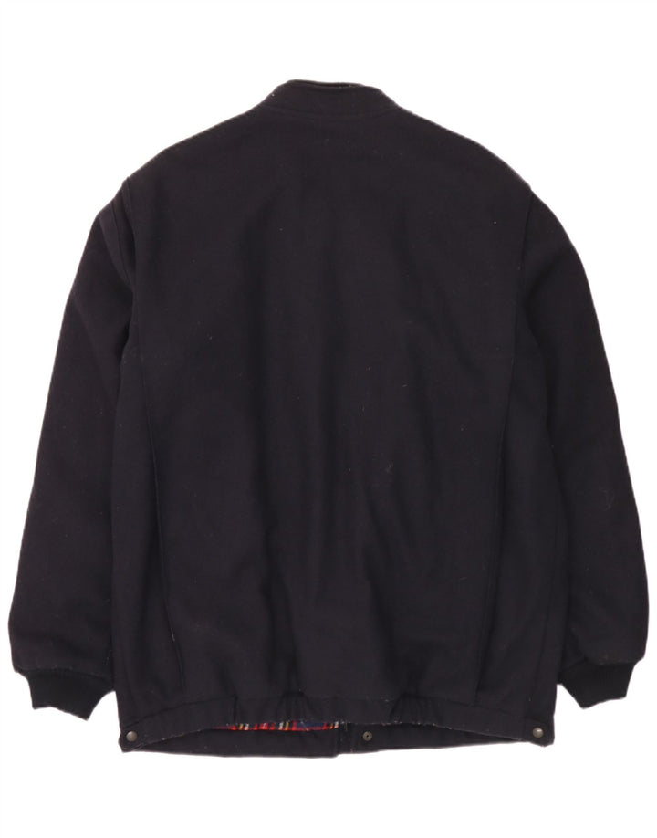Cappotto giacca a vento da uomo Wrangler UK 42 XL Lana blu navy