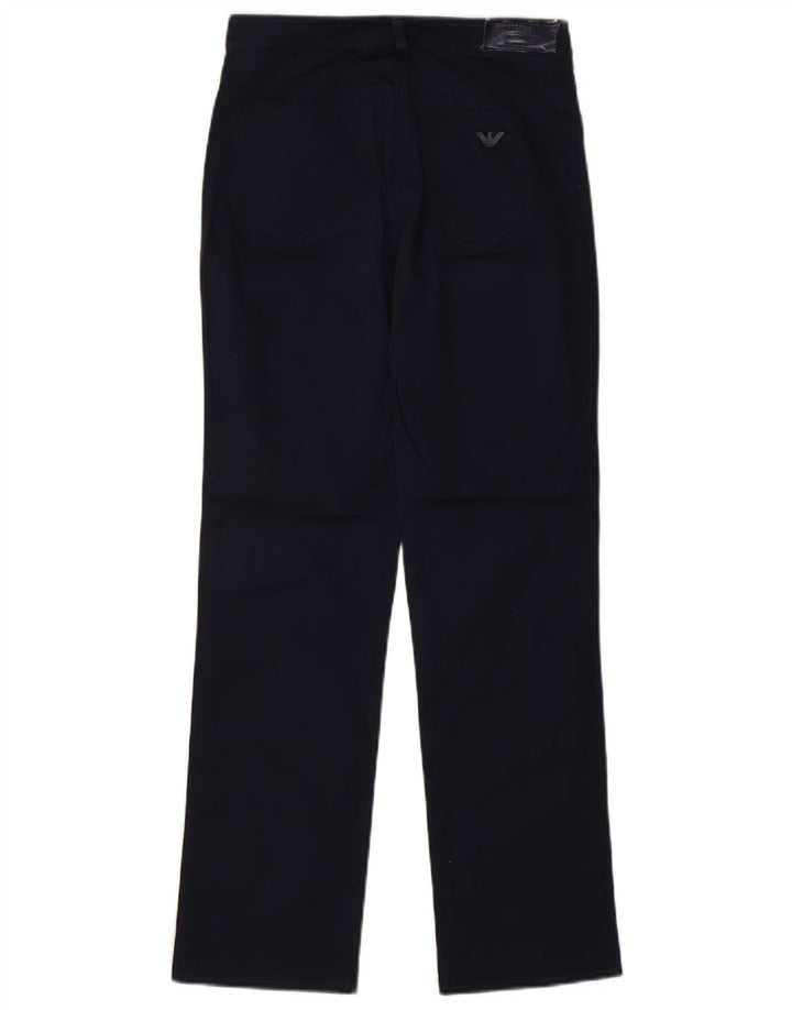 Pantaloni casual dritti da donna ARMANI W28 L29 Blu Navy