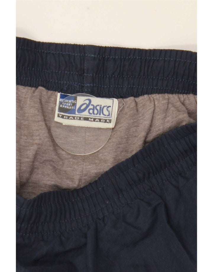 Pantaloni da tuta da uomo Asics piccoli in poliestere blu navy