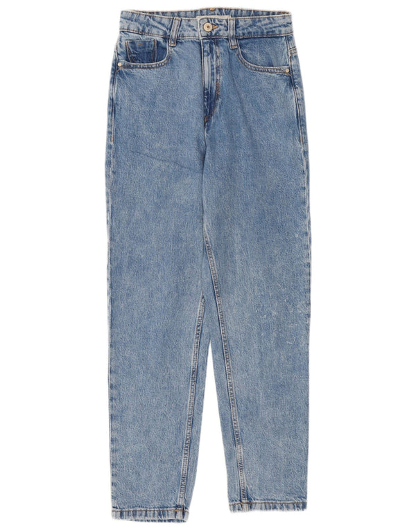 Jeans affusolati a vita alta da donna Zara EU 36 XS W26 L26 cotone blu