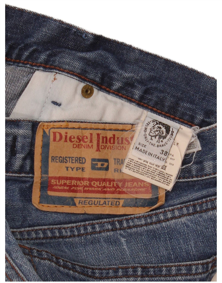 Pantaloncini di jeans da uomo Diesel W38 XL in cotone blu