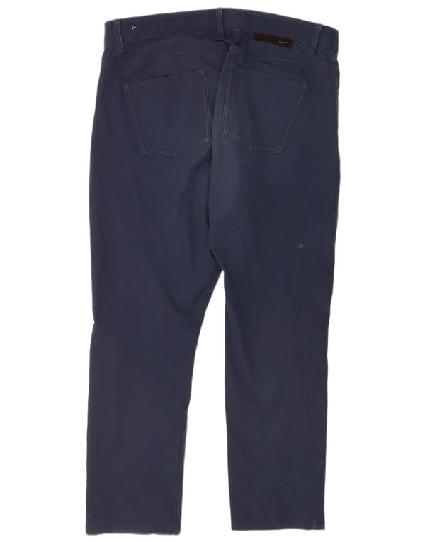 Pantaloni casual dritti Nike da uomo W36 L27 poliestere blu navy