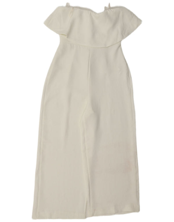 Tuta senza spalline da donna Zara UK 8 Small Poliestere bianco