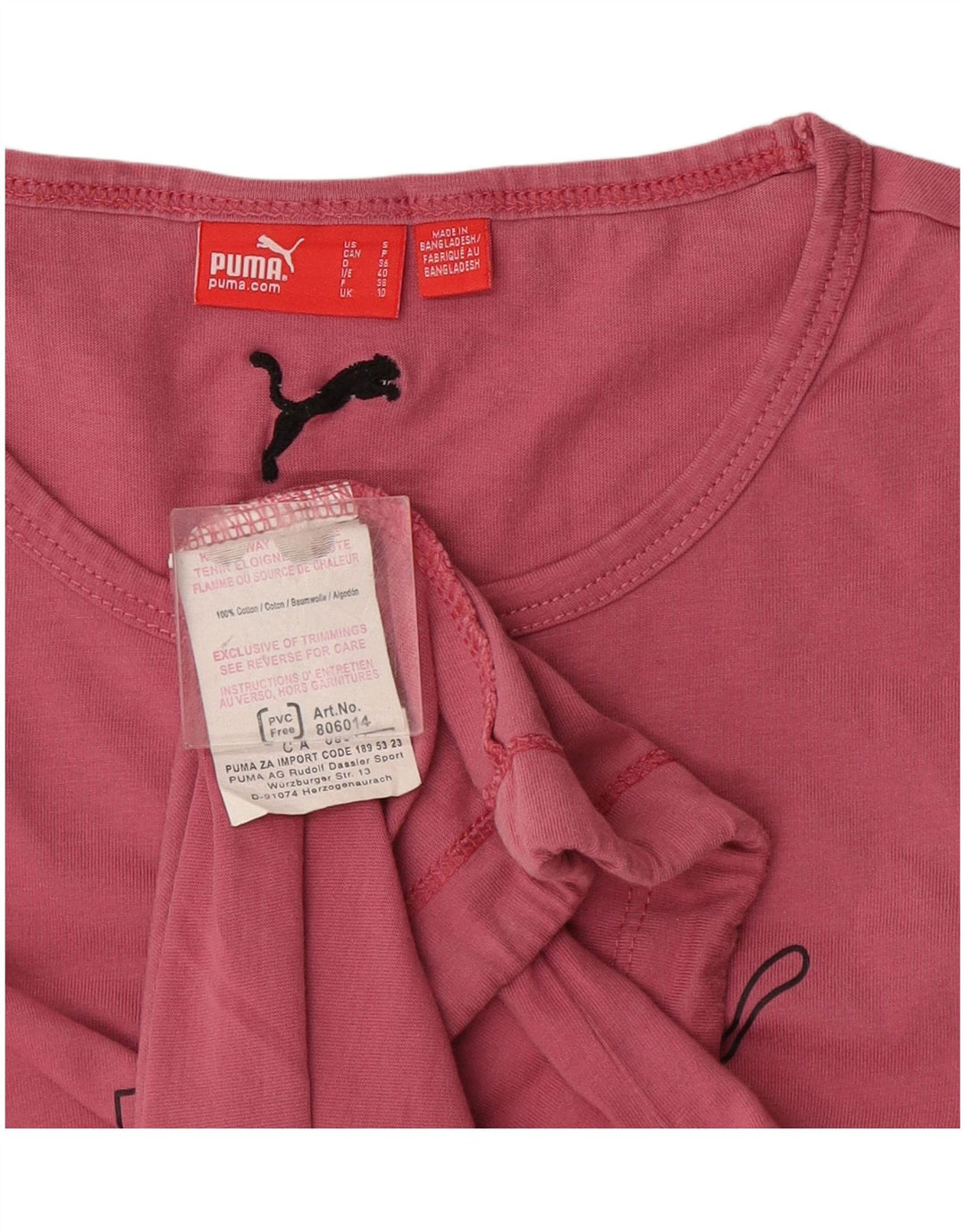 Canotta grafica da donna Puma UK 10 piccola in cotone rosa