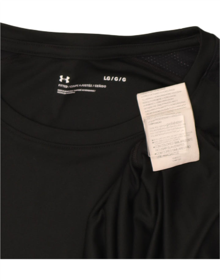 Maglia da uomo Under Armour a maniche lunghe grande in poliestere nero