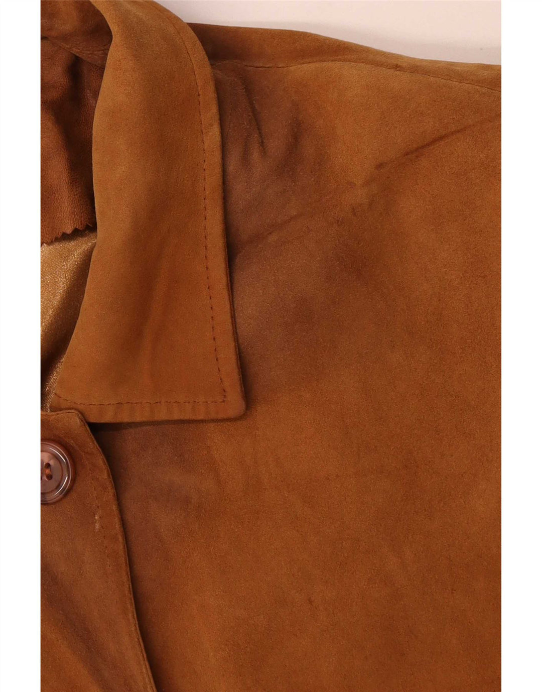 Cappotto in pelle oversize da donna vintage UK 20 2XL Pelle marrone