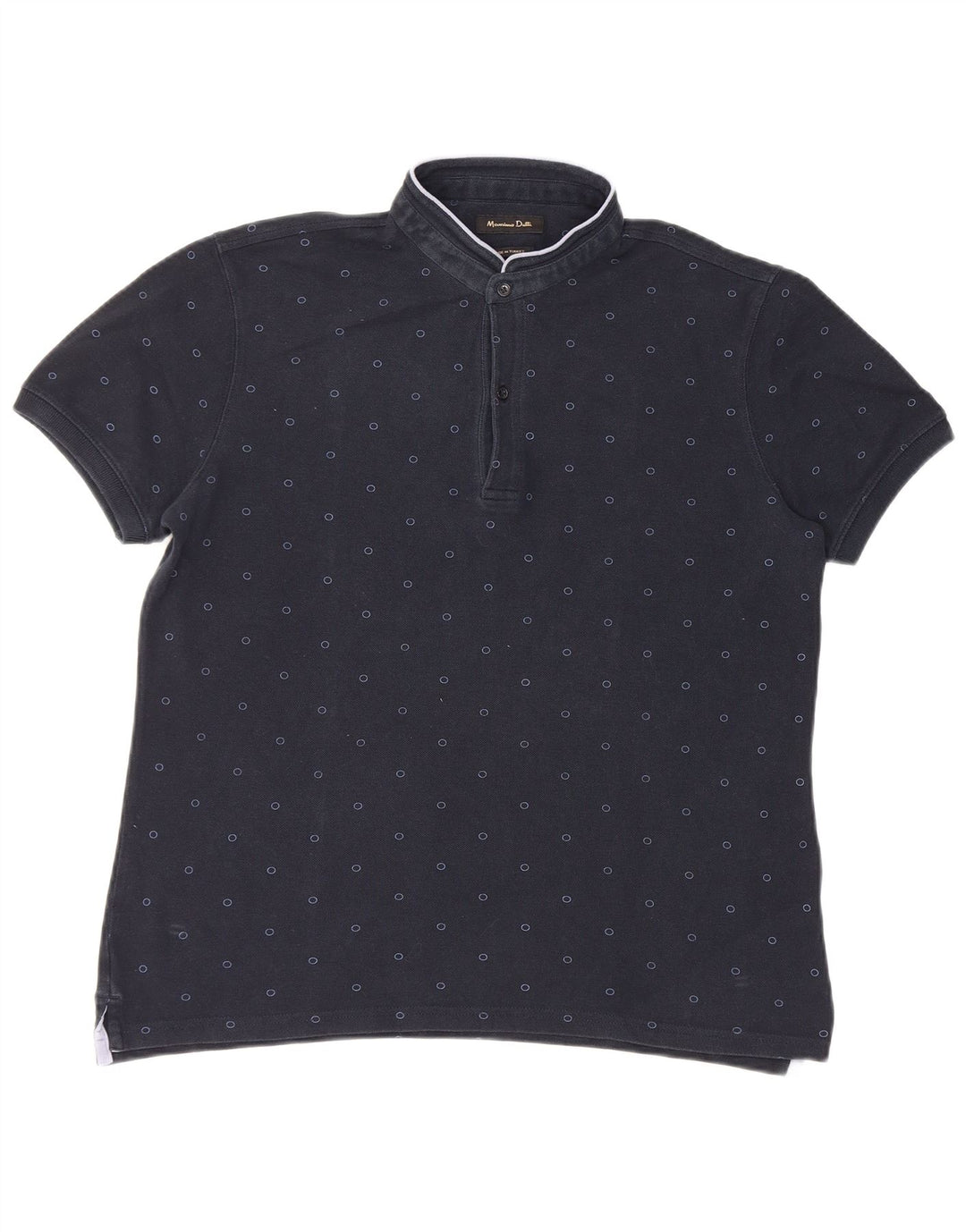 Polo da uomo Massimo Dutti grande blu navy maculato