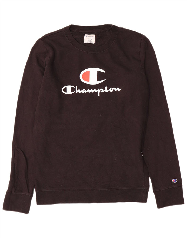 Felpa con grafica Champion da ragazzo 15-16 anni 2XL Nera