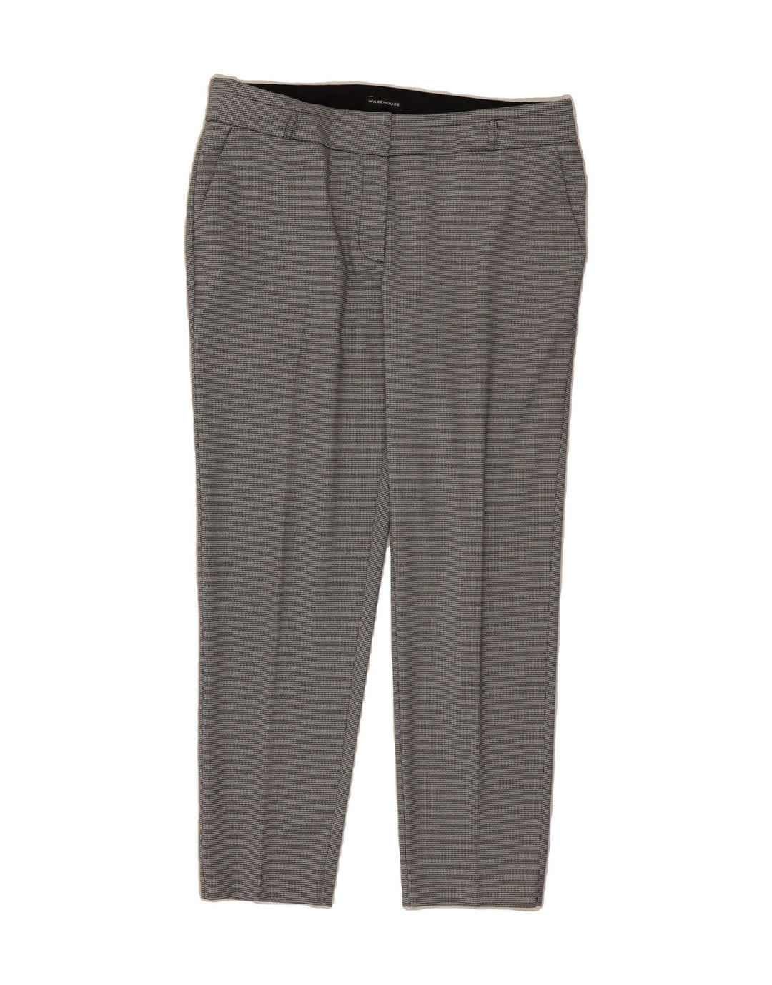WAREHOUSE Womens Slim Chino Trousers UK 14 Medium W34 L28 Grey Check Vintage Warehouse and Second-Hand Warehouse from Messina Hembry 