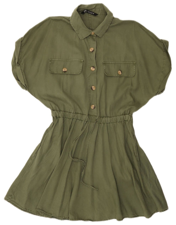 Abito a trapezio da donna Zara UK 12 medio cachi