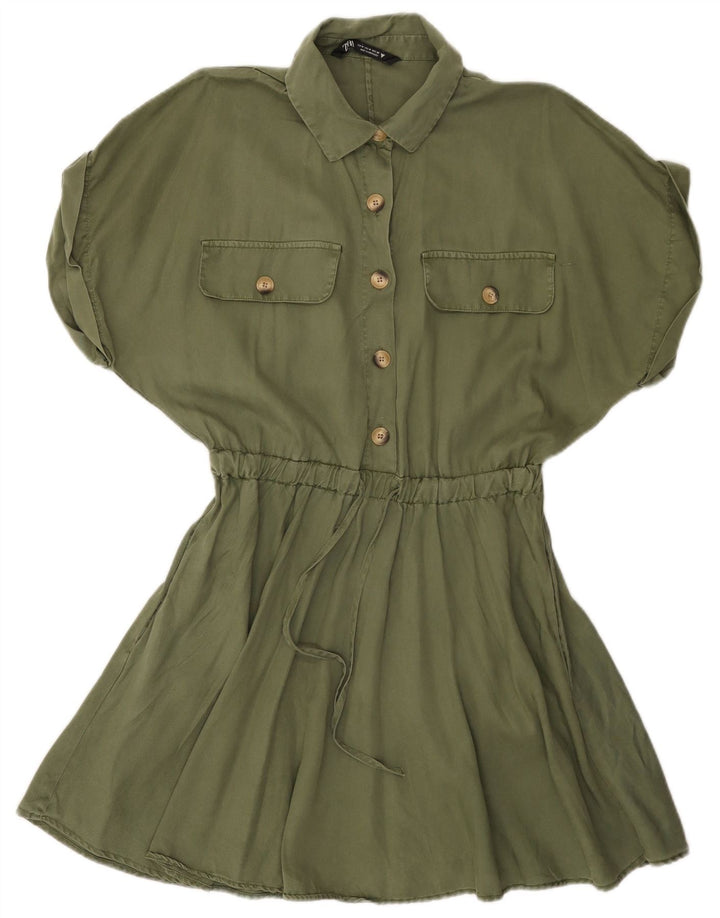 Abito a trapezio da donna Zara UK 12 medio cachi