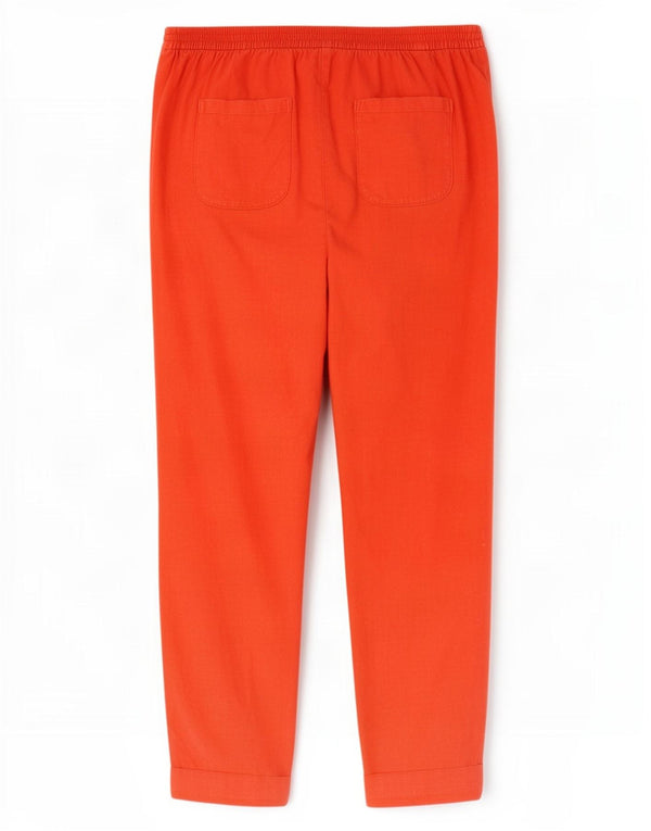 Pantaloni chino affusolati da donna Marks & Spencer UK 14 Large W32 L27 Arancione