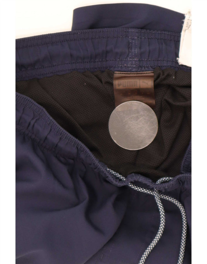 Pantaloncini sportivi da uomo Puma medi blu navy in poliestere
