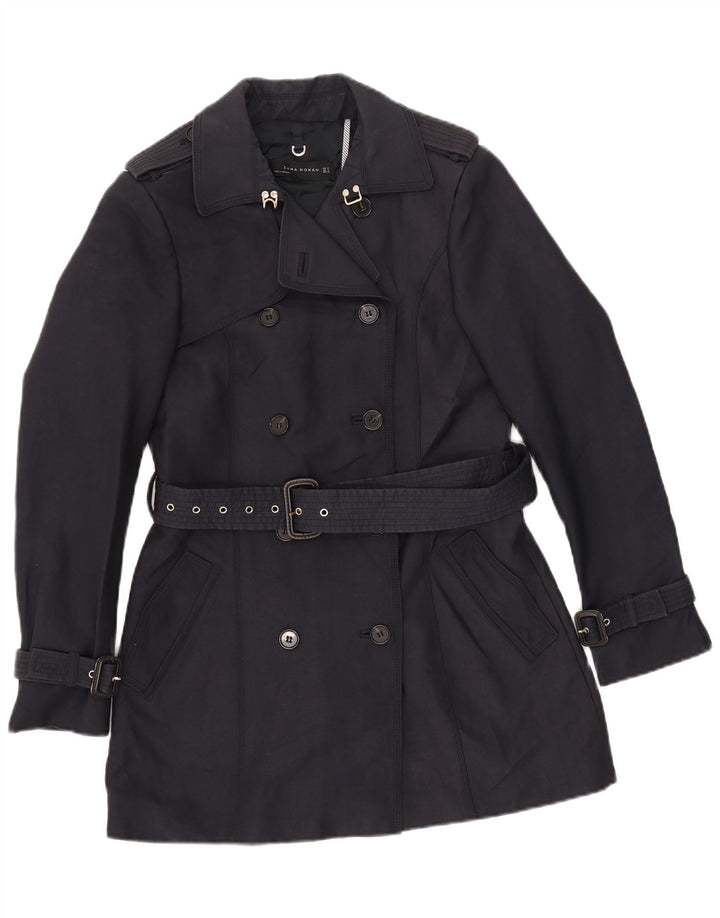 Trench da donna Zara UK 12 medio blu navy