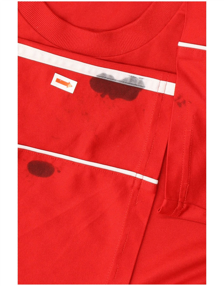 T-shirt grafica ADIDAS da uomo Climalite Top XL rosso poliestere