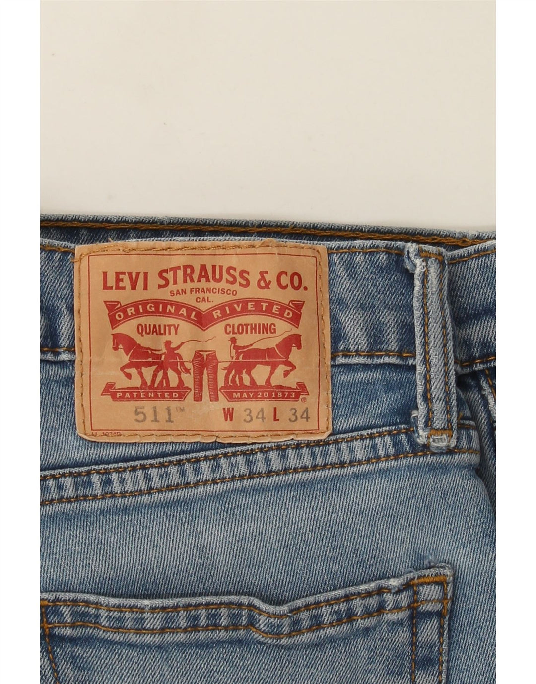 Jeans Levi's Uomo 511 Slim W34 L34 Cotone Blu