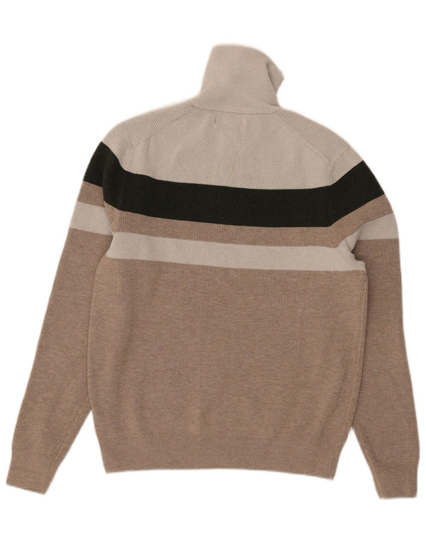 Maglione da donna Marks & Spencer con zip e collo UK 10 Small Grey Colourblock