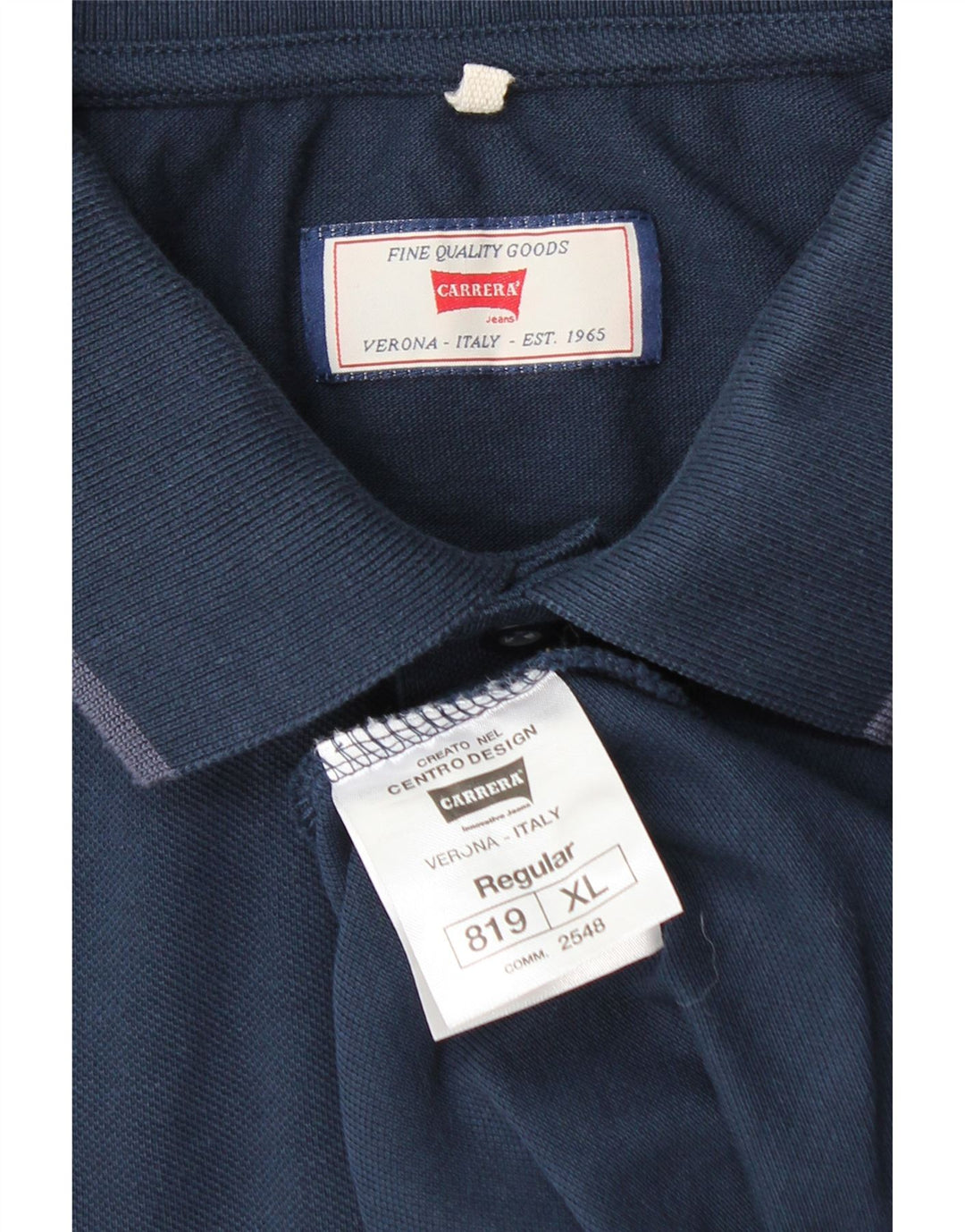 Polo CARRERA da uomo vestibilità regolare XL in cotone blu navy