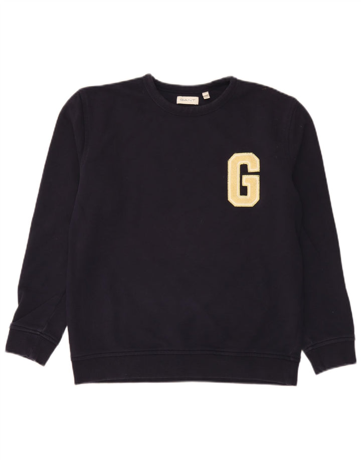 Felpa grafica da ragazzo Gant 14-15 anni in cotone blu navy