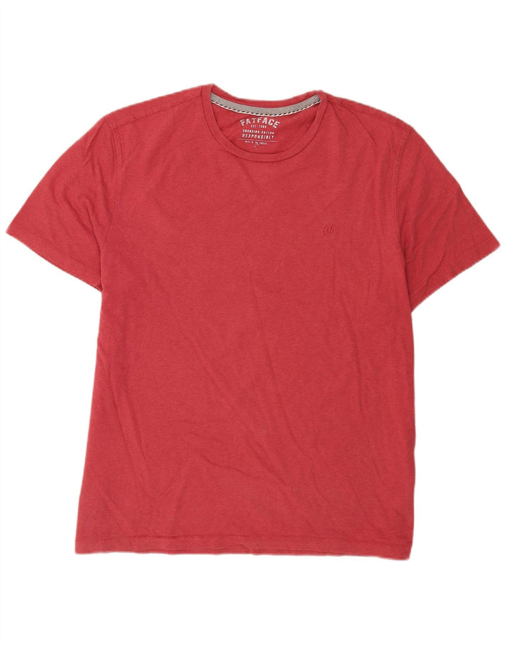 T-shirt da uomo Fat Face Top grande in cotone rosa