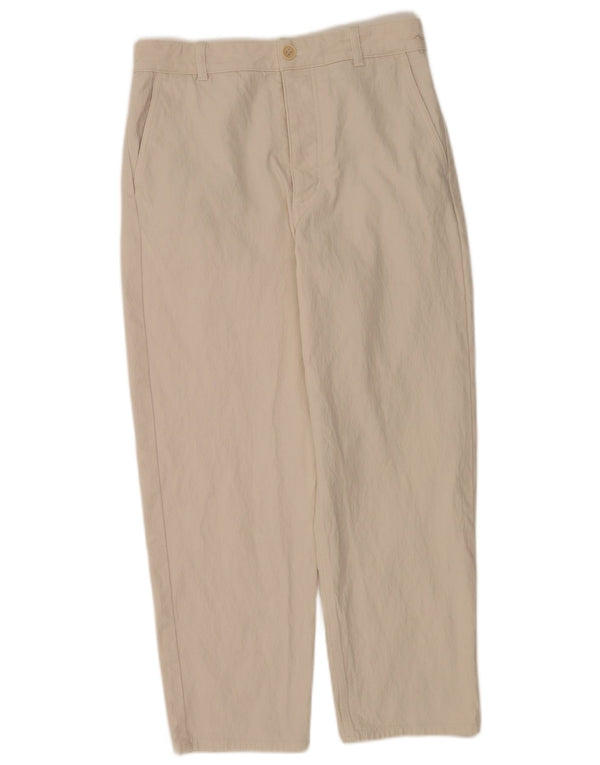 Pantaloni chino a vita alta da donna Cos EU 34 XS W28 L24 Cotone beige