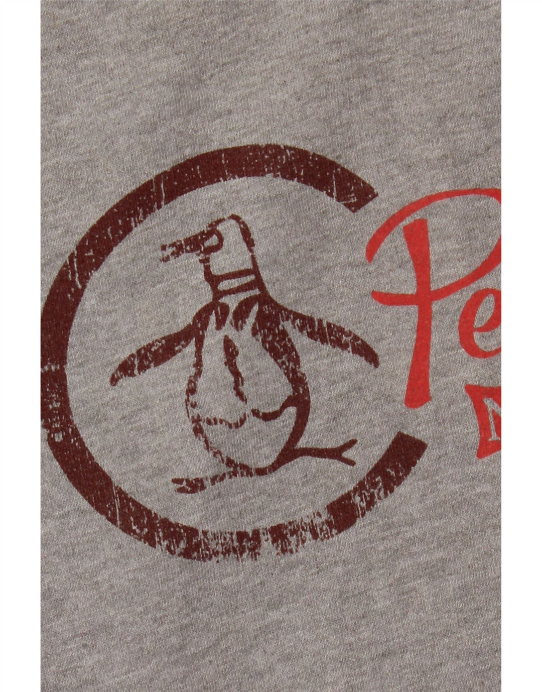 PENGUIN Felpa grafica da uomo Maglione grande cotone grigio