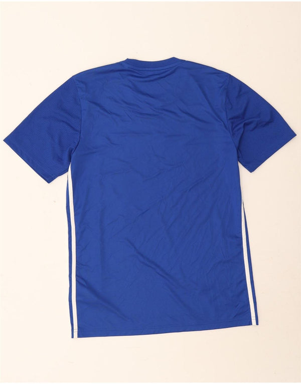 T-shirt grafica da uomo Adidas Aeroready Slim Fit Top in poliestere blu medio