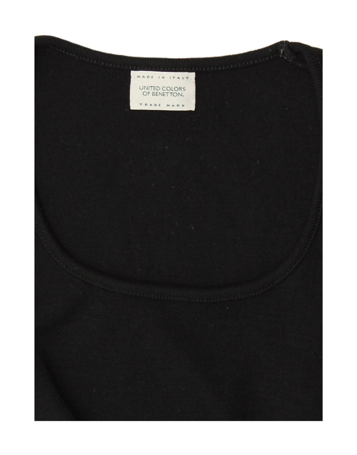 Abito aderente a maniche lunghe da donna BENETTON UK 8 piccolo nero