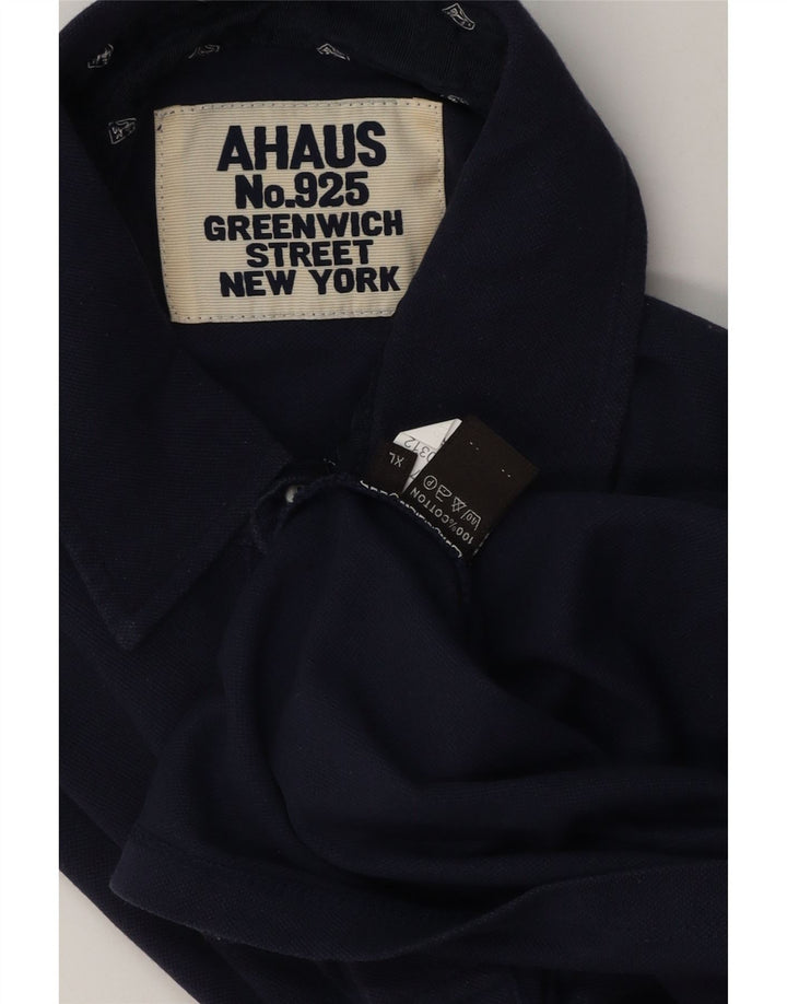 Polo da uomo Ahaus XL in cotone blu navy