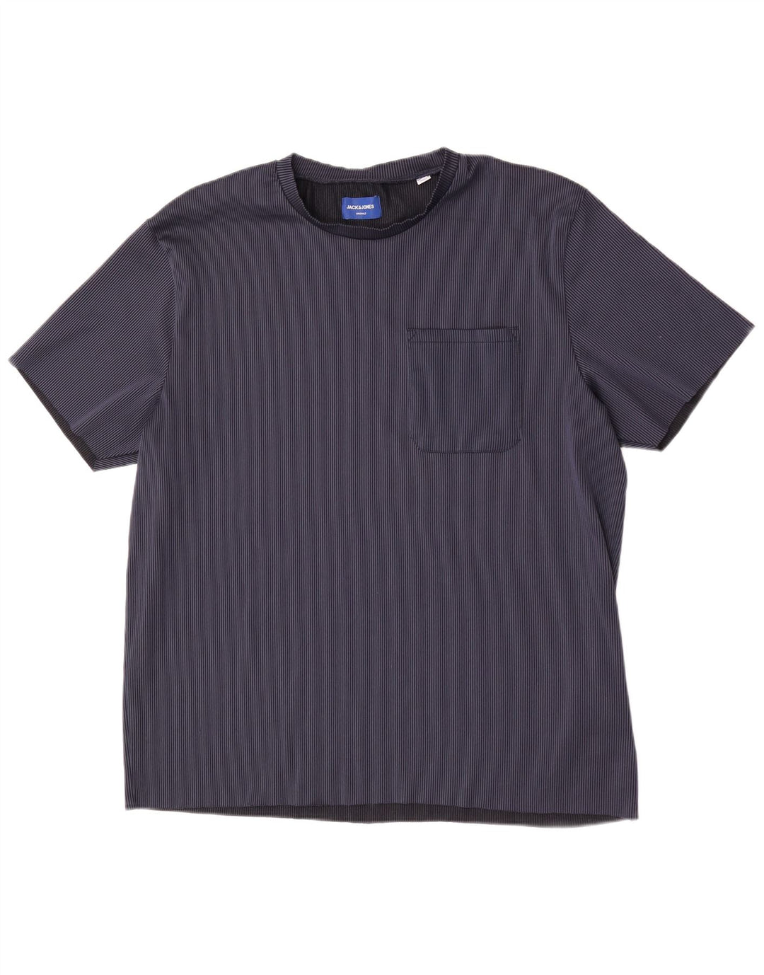 T-shirt da uomo Jack & Jones Top 2XL poliestere a righe blu navy