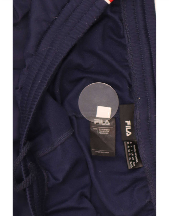 Pantaloni da tuta da uomo Fila XL in poliestere color block blu navy
