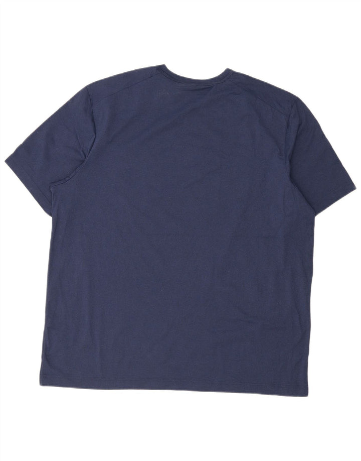 T-shirt grafica da uomo Nike Dri Fit Top XL poliestere blu navy