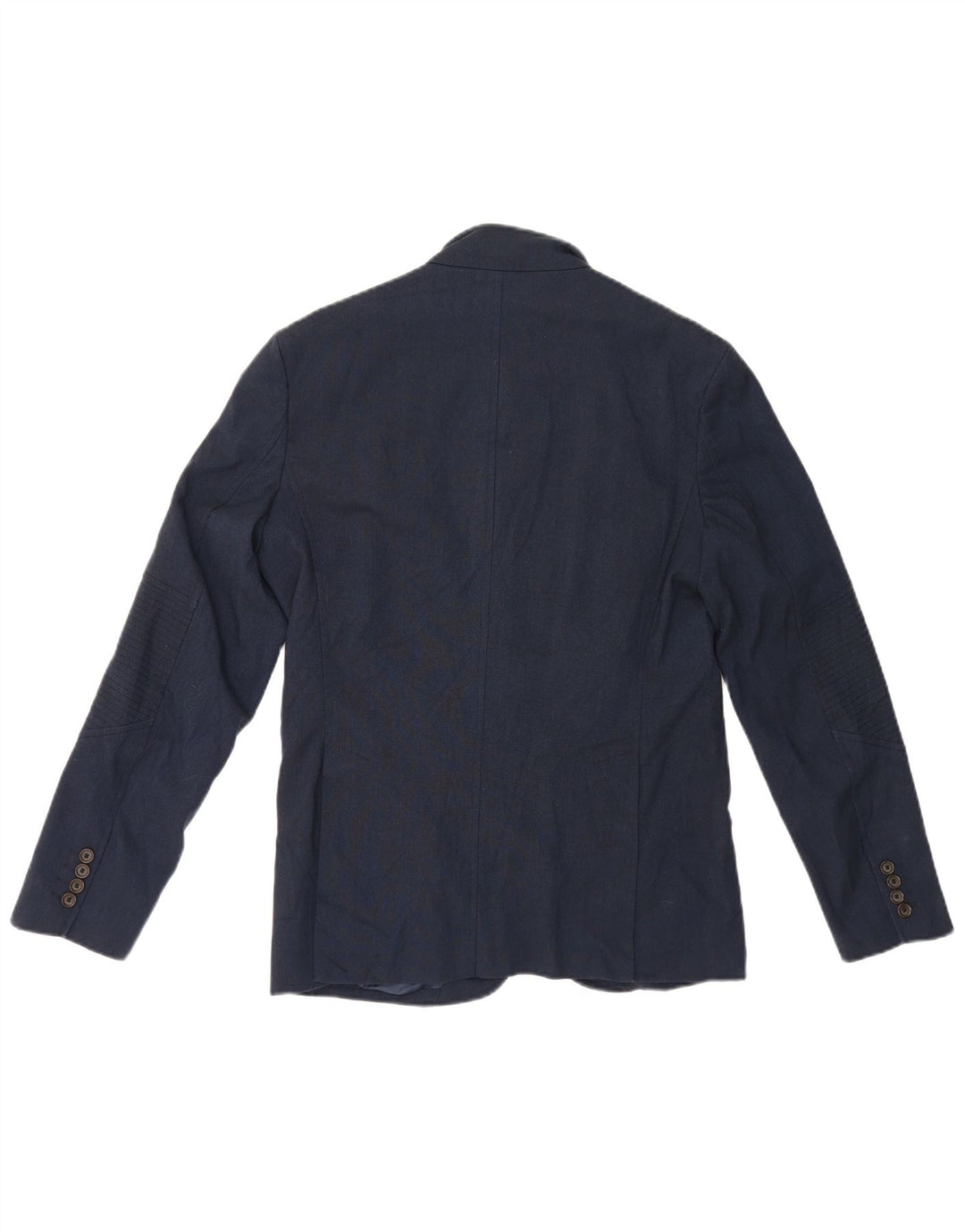 Giacca blazer da uomo a 4 bottoni Zara UK 40 grande poliestere blu navy