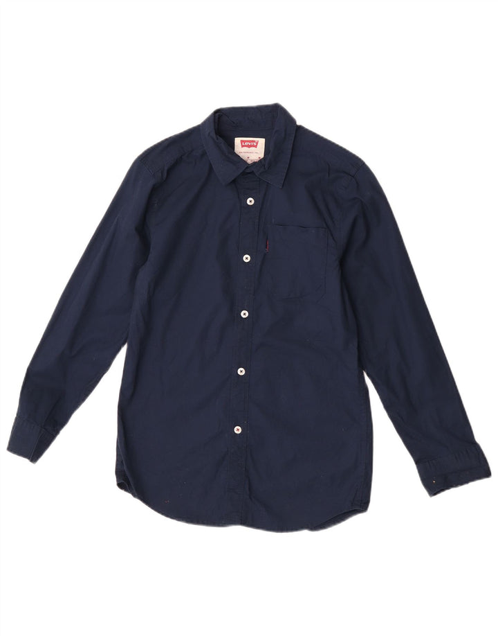 Camicia Levi's per ragazzi 10-11 anni in cotone blu navy medio