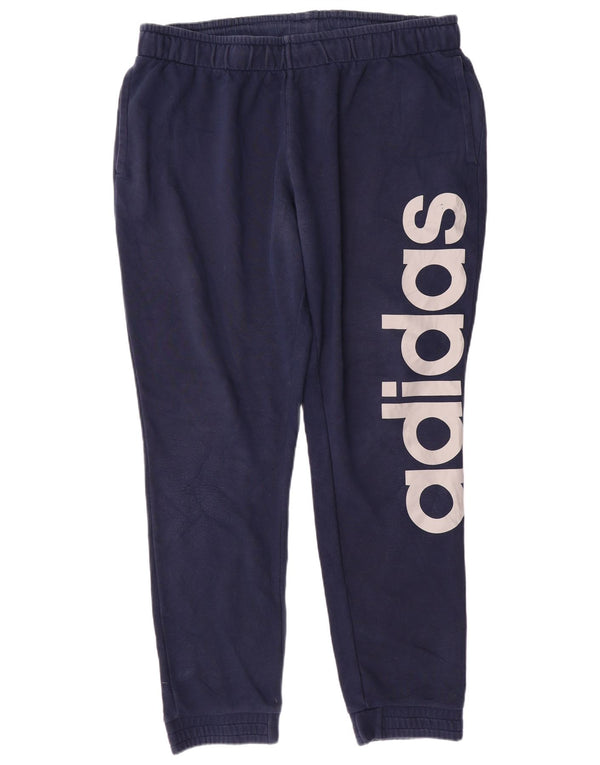 Pantaloni da tuta ADIDAS Climalite Graphic da uomo Joggers 2XL Blu navy