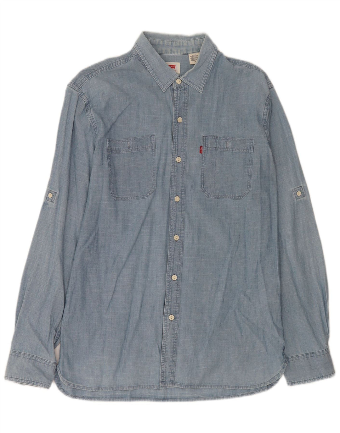 LEVI'S Camicia di jeans da uomo grande in cotone blu