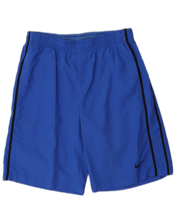 Pantaloncini sportivi Nike da uomo in nylon blu medio