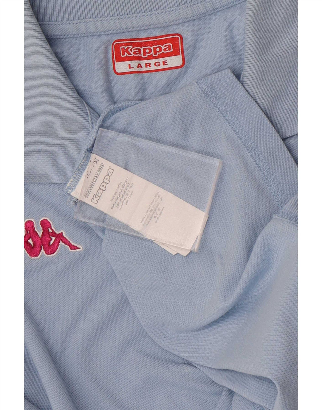 Polo Kappa Uomo Large Blu In Cotone