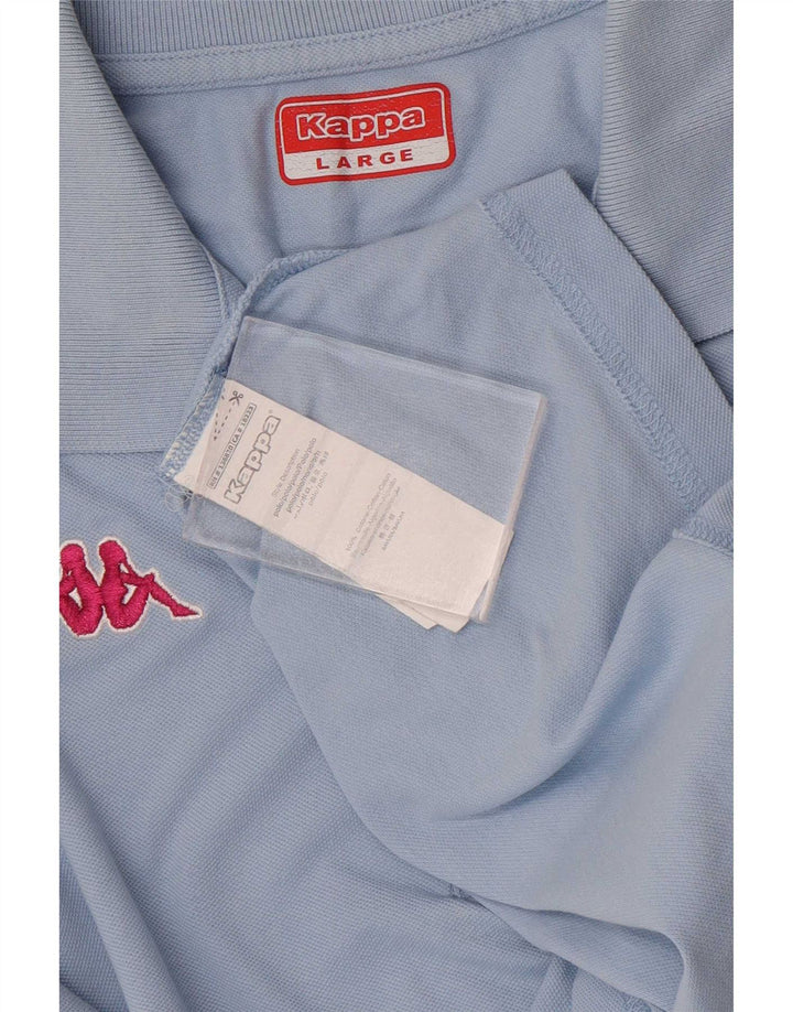 Polo Kappa Uomo Large Blu In Cotone